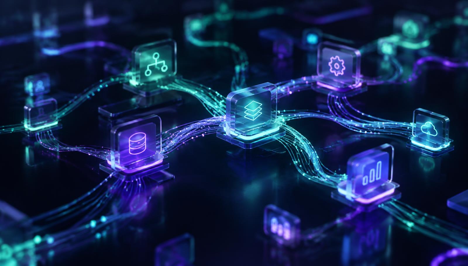 Interconnected automation workflow nodes